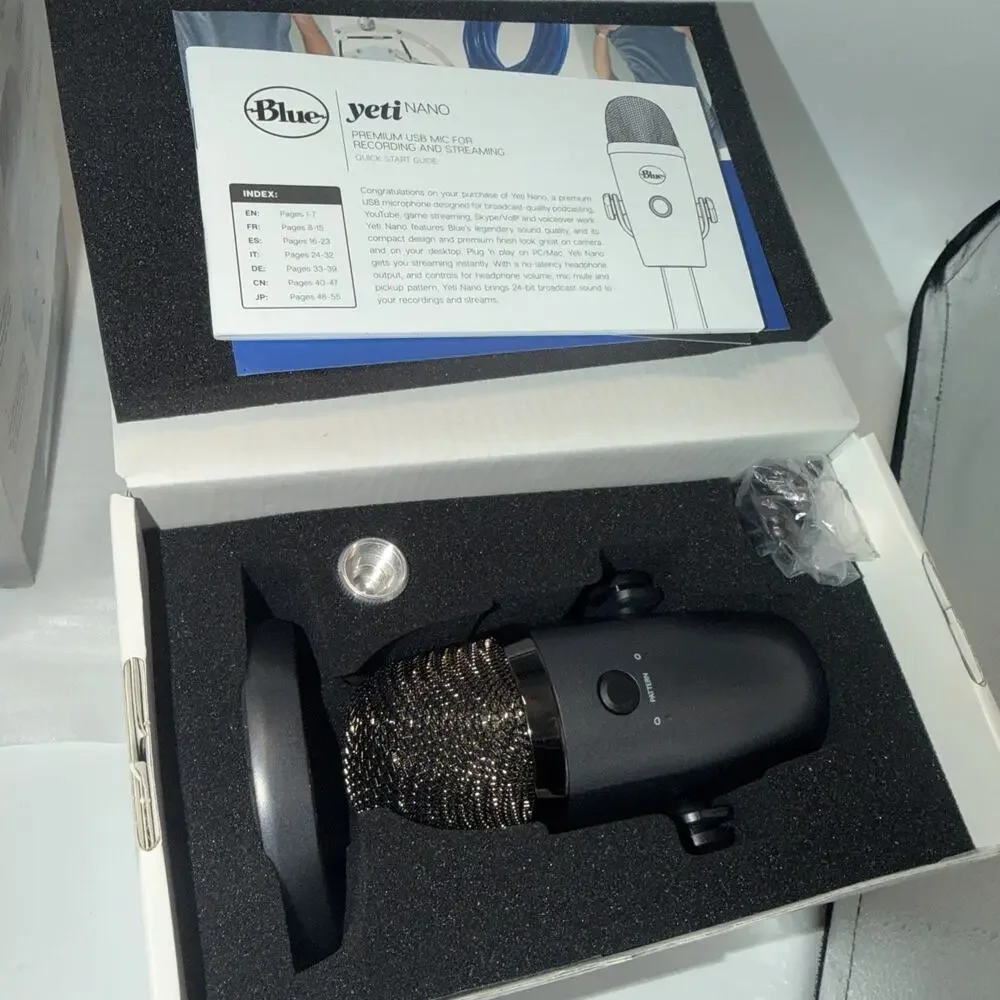 Logitech for Creators Blue Yeti Nano USB Microphone for Gaming, Stream,Open Box